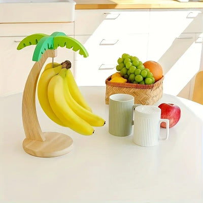 Wooden Banana Tree Hanging Rack With Hook