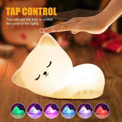 Cute RGB CAT Silicon Lamp