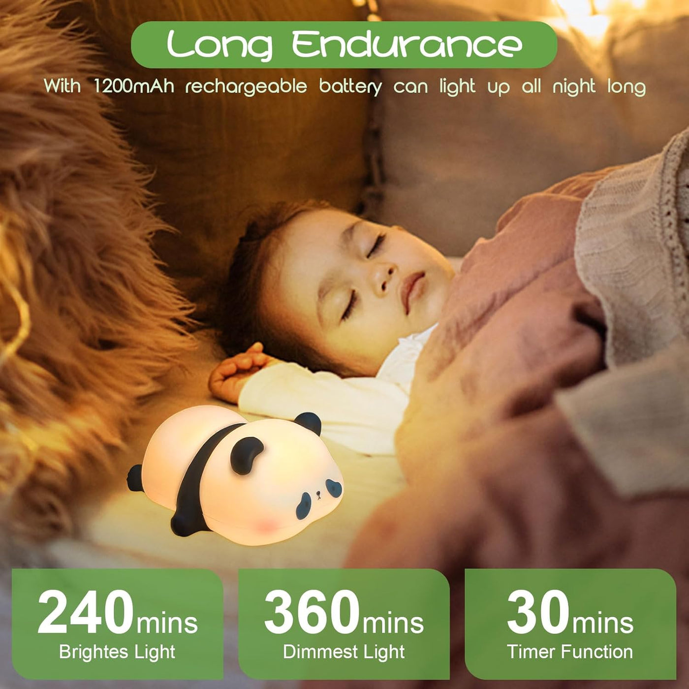 Cute Panda LED Night Light