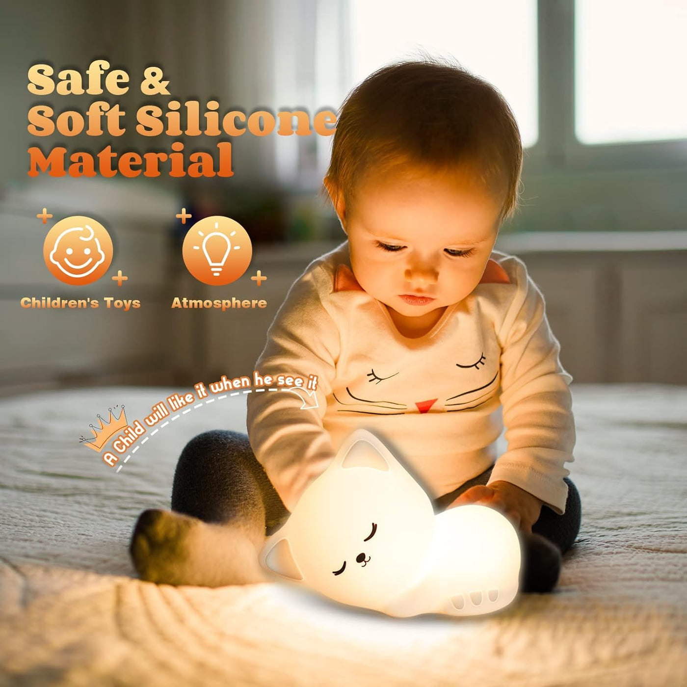 Cute RGB CAT Silicon Lamp