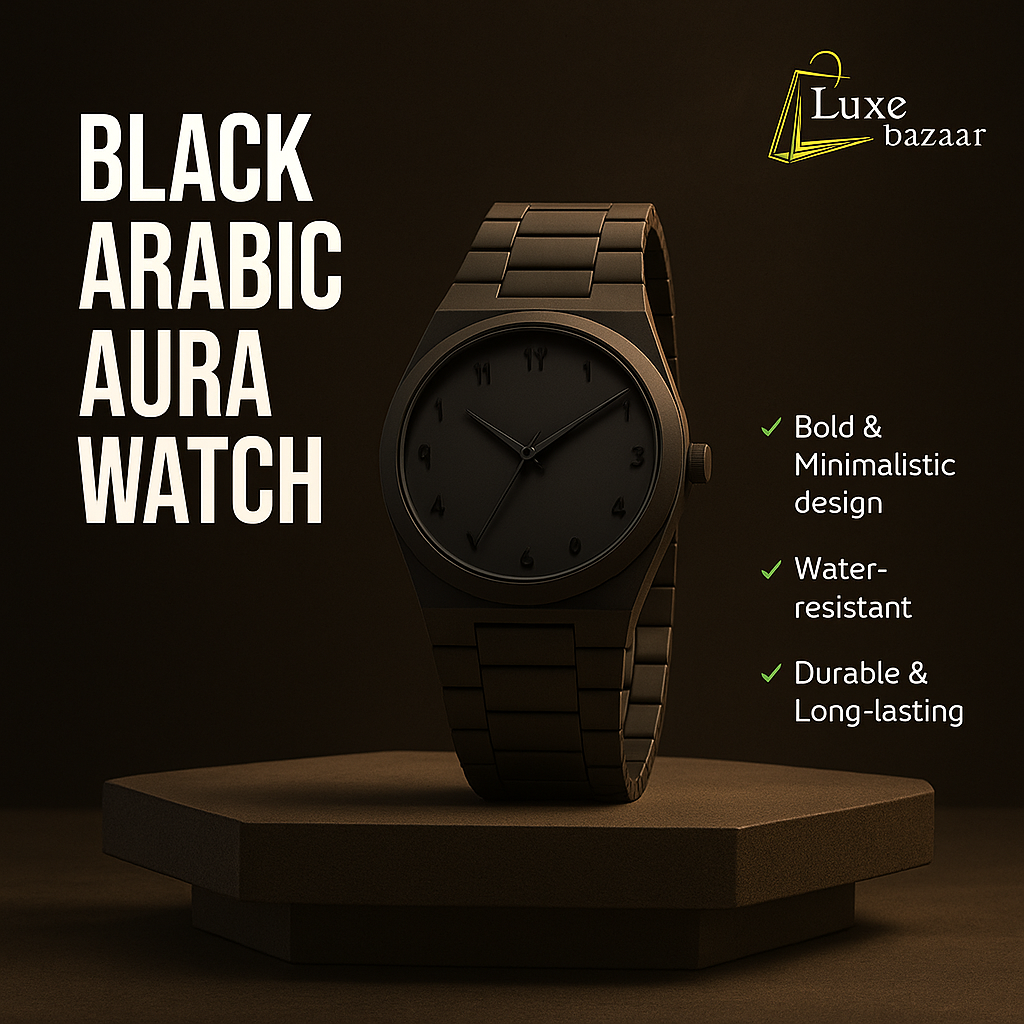 Black Arabic Aura Watch