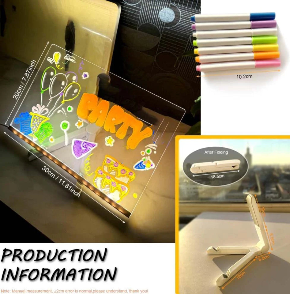 Led Glow Drawing Board (Kid)