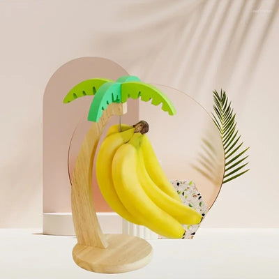 Wooden Banana Tree Hanging Rack With Hook