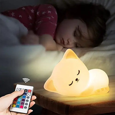 Cute RGB CAT Silicon Lamp