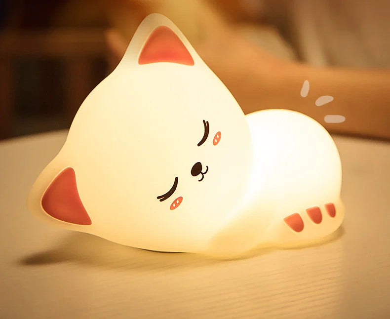 Cute RGB CAT Silicon Lamp