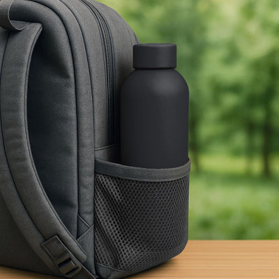 Stainless Steel Sports Black Water Bottle