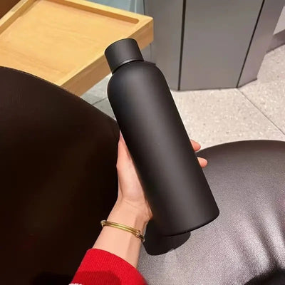 Stainless Steel Sports Black Water Bottle