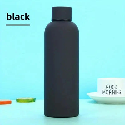 Stainless Steel Sports Black Water Bottle