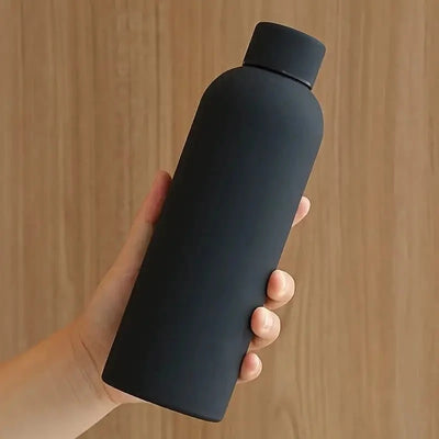 Stainless Steel Sports Black Water Bottle