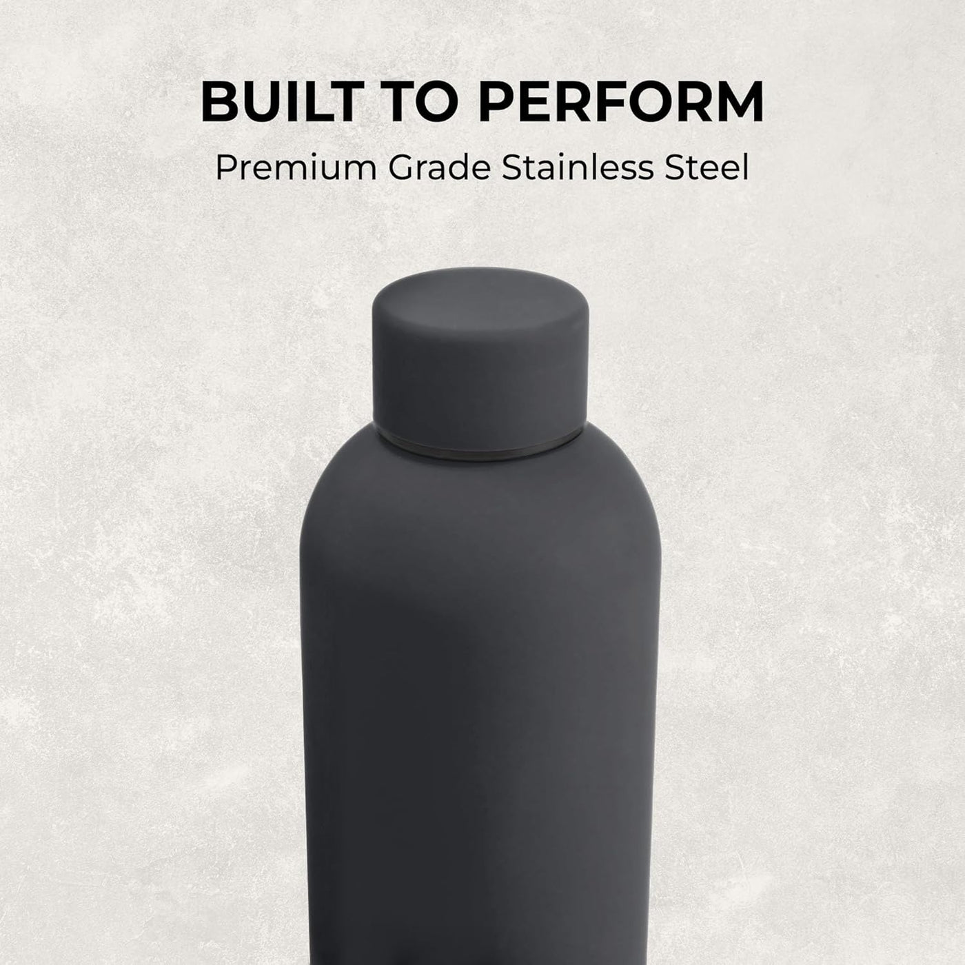 Stainless Steel Sports Black Water Bottle