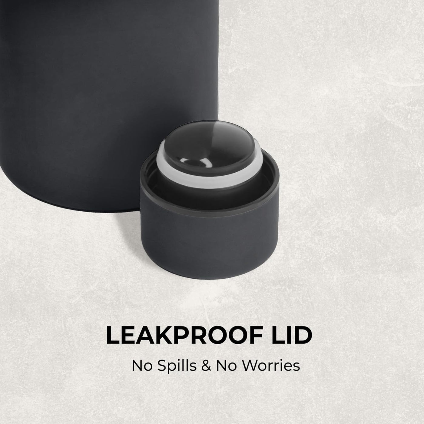 Stainless Steel Sports Black Water Bottle